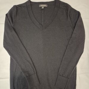 Banana Republic Black Men's Sweater, 100% Extra Fine Merino Wool